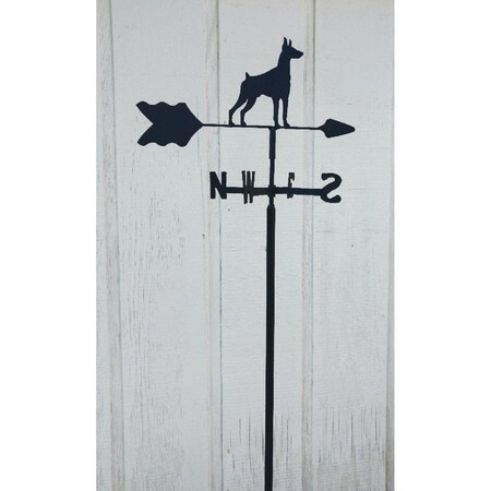 The Lazy Scroll Doberman Pinscher Garden Mount Weathervane dobiein